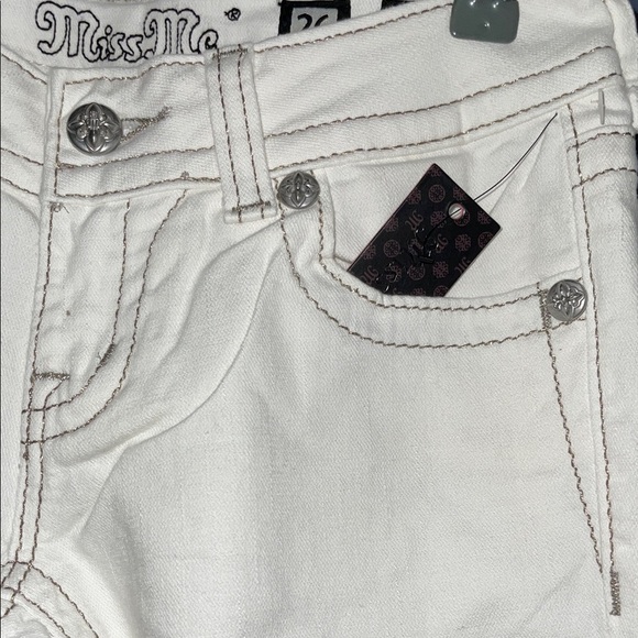 Miss Me Women's Classic White Skinny Jeans NWT Size 26 inseam 31.5 JP5082534 - Picture 10 of 14